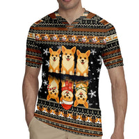 Pembroke Welsh Corgi Dog Christmas Rugby Jersey Xmas Holiday Patterns - Wonder Print Shop