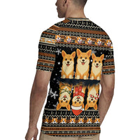 Pembroke Welsh Corgi Dog Christmas Rugby Jersey Xmas Holiday Patterns - Wonder Print Shop