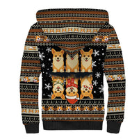 Pembroke Welsh Corgi Dog Christmas Sherpa Hoodie Xmas Holiday Patterns - Wonder Print Shop