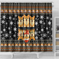 Pembroke Welsh Corgi Dog Christmas Shower Curtain Xmas Holiday Patterns - Wonder Print Shop