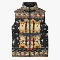 Pembroke Welsh Corgi Dog Christmas Sleeveless Puffer Jacket Xmas Holiday Patterns - Wonder Print Shop