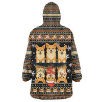 Pembroke Welsh Corgi Dog Christmas Wearable Blanket Hoodie Xmas Holiday Patterns - Wonder Print Shop