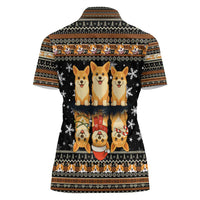 Pembroke Welsh Corgi Dog Christmas Women Polo Shirt Xmas Holiday Patterns - Wonder Print Shop