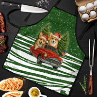 Pembroke Welsh Corgi Dog Xmas Christmas Apron Xmas Holiday Patterns - Wonder Print Shop