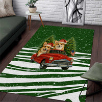 Pembroke Welsh Corgi Dog Xmas Christmas Area Rug Xmas Holiday Patterns - Wonder Print Shop