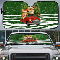 Pembroke Welsh Corgi Dog Xmas Christmas Auto Sun Shade Xmas Holiday Patterns - Wonder Print Shop