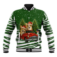 Pembroke Welsh Corgi Dog Xmas Christmas Baseball Jacket Xmas Holiday Patterns - Wonder Print Shop