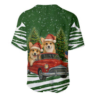 Pembroke Welsh Corgi Dog Xmas Christmas Baseball Jersey Xmas Holiday Patterns - Wonder Print Shop