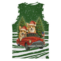 Pembroke Welsh Corgi Dog Xmas Christmas Basketball Jersey Xmas Holiday Patterns - Wonder Print Shop