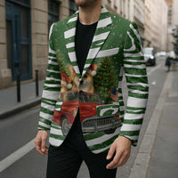 Pembroke Welsh Corgi Dog Xmas Christmas Blazer Xmas Holiday Patterns - Wonder Print Shop