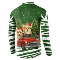 Pembroke Welsh Corgi Dog Xmas Christmas Button Sweatshirt Xmas Holiday Patterns - Wonder Print Shop