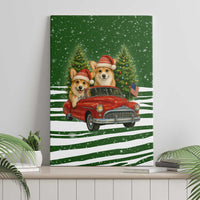 Pembroke Welsh Corgi Dog Xmas Christmas Canvas Wall Art Xmas Holiday Patterns - Wonder Print Shop