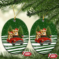 Pembroke Welsh Corgi Dog Xmas Christmas Ceramic Ornament Xmas Holiday Patterns - Wonder Print Shop