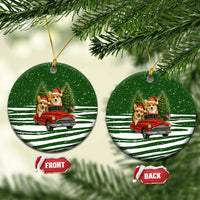 Pembroke Welsh Corgi Dog Xmas Christmas Ceramic Ornament Xmas Holiday Patterns - Wonder Print Shop