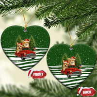 Pembroke Welsh Corgi Dog Xmas Christmas Ceramic Ornament Xmas Holiday Patterns - Wonder Print Shop