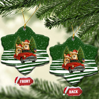 Pembroke Welsh Corgi Dog Xmas Christmas Ceramic Ornament Xmas Holiday Patterns - Wonder Print Shop