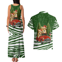 Pembroke Welsh Corgi Dog Xmas Christmas Couples Matching Tank Maxi Dress and Hawaiian Shirt Xmas Holiday Patterns - Wonder Print Shop