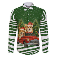 Pembroke Welsh Corgi Dog Xmas Christmas Family Matching Puletasi and Hawaiian Shirt Xmas Holiday Patterns - Wonder Print Shop