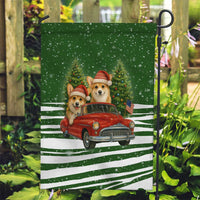 Pembroke Welsh Corgi Dog Xmas Christmas Garden Flag Xmas Holiday Patterns - Wonder Print Shop