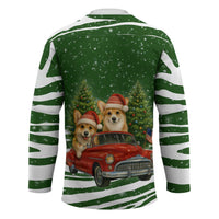 Pembroke Welsh Corgi Dog Xmas Christmas Hockey Jersey Xmas Holiday Patterns - Wonder Print Shop