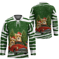 Pembroke Welsh Corgi Dog Xmas Christmas Hockey Jersey Xmas Holiday Patterns - Wonder Print Shop