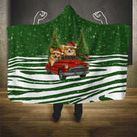 Pembroke Welsh Corgi Dog Xmas Christmas Hooded Blanket Xmas Holiday Patterns - Wonder Print Shop