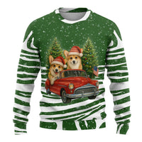 Pembroke Welsh Corgi Dog Xmas Christmas Ugly Christmas Sweater Xmas Holiday Patterns - Wonder Print Shop