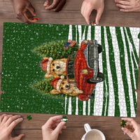 Pembroke Welsh Corgi Dog Xmas Christmas Puzzle Xmas Holiday Patterns - Wonder Print Shop