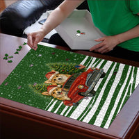 Pembroke Welsh Corgi Dog Xmas Christmas Puzzle Xmas Holiday Patterns - Wonder Print Shop