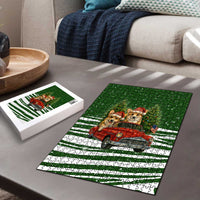 Pembroke Welsh Corgi Dog Xmas Christmas Puzzle Xmas Holiday Patterns - Wonder Print Shop