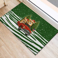 Pembroke Welsh Corgi Dog Xmas Christmas Rubber Doormat Xmas Holiday Patterns - Wonder Print Shop
