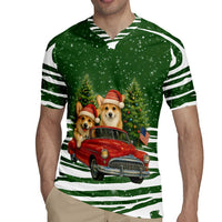 Pembroke Welsh Corgi Dog Xmas Christmas Rugby Jersey Xmas Holiday Patterns - Wonder Print Shop