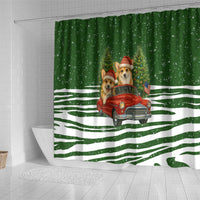 Pembroke Welsh Corgi Dog Xmas Christmas Shower Curtain Xmas Holiday Patterns - Wonder Print Shop