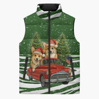 Pembroke Welsh Corgi Dog Xmas Christmas Sleeveless Puffer Jacket Xmas Holiday Patterns - Wonder Print Shop