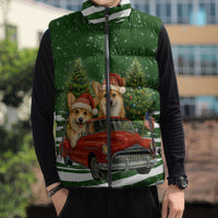 Pembroke Welsh Corgi Dog Xmas Christmas Sleeveless Puffer Jacket Xmas Holiday Patterns - Wonder Print Shop