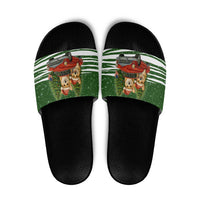 Pembroke Welsh Corgi Dog Xmas Christmas Slide Sandals Xmas Holiday Patterns - Wonder Print Shop