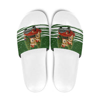 Pembroke Welsh Corgi Dog Xmas Christmas Slide Sandals Xmas Holiday Patterns - Wonder Print Shop
