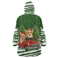 Pembroke Welsh Corgi Dog Xmas Christmas Wearable Blanket Hoodie Xmas Holiday Patterns - Wonder Print Shop
