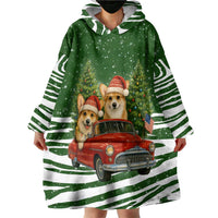 Pembroke Welsh Corgi Dog Xmas Christmas Wearable Blanket Hoodie Xmas Holiday Patterns - Wonder Print Shop