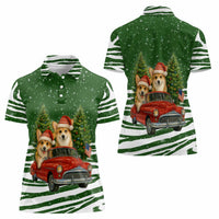 Pembroke Welsh Corgi Dog Xmas Christmas Women Polo Shirt Xmas Holiday Patterns - Wonder Print Shop