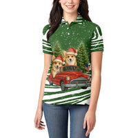 Pembroke Welsh Corgi Dog Xmas Christmas Women Polo Shirt Xmas Holiday Patterns - Wonder Print Shop