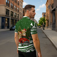 Pembroke Welsh Corgi Dog Xmas Christmas Zipper Polo Shirt Xmas Holiday Patterns - Wonder Print Shop