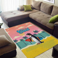 Penguin Im So Cool Christmas Area Rug Xmas Holiday Patterns - Wonder Print Shop