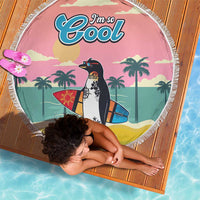 Penguin Im So Cool Christmas Beach Blanket Xmas Holiday Patterns - Wonder Print Shop