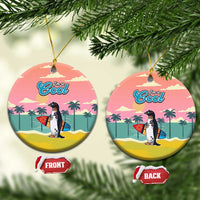 Penguin Im So Cool Christmas Ceramic Ornament Xmas Holiday Patterns - Wonder Print Shop