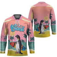 Penguin Im So Cool Christmas Hockey Jersey Xmas Holiday Patterns - Wonder Print Shop