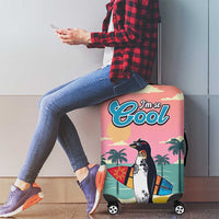 Penguin Im So Cool Christmas Luggage Cover Xmas Holiday Patterns - Wonder Print Shop
