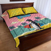 Penguin Im So Cool Christmas Quilt Bed Set Xmas Holiday Patterns - Wonder Print Shop