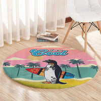 Penguin Im So Cool Christmas Round Carpet Xmas Holiday Patterns - Wonder Print Shop