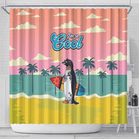 Penguin Im So Cool Christmas Shower Curtain Xmas Holiday Patterns - Wonder Print Shop